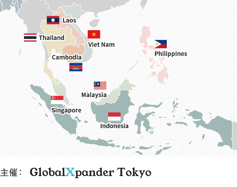 東南アジア諸国のイメージ写真（主催：GlobalXpander Tokyo）